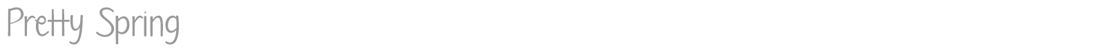Pretty Spring font preview